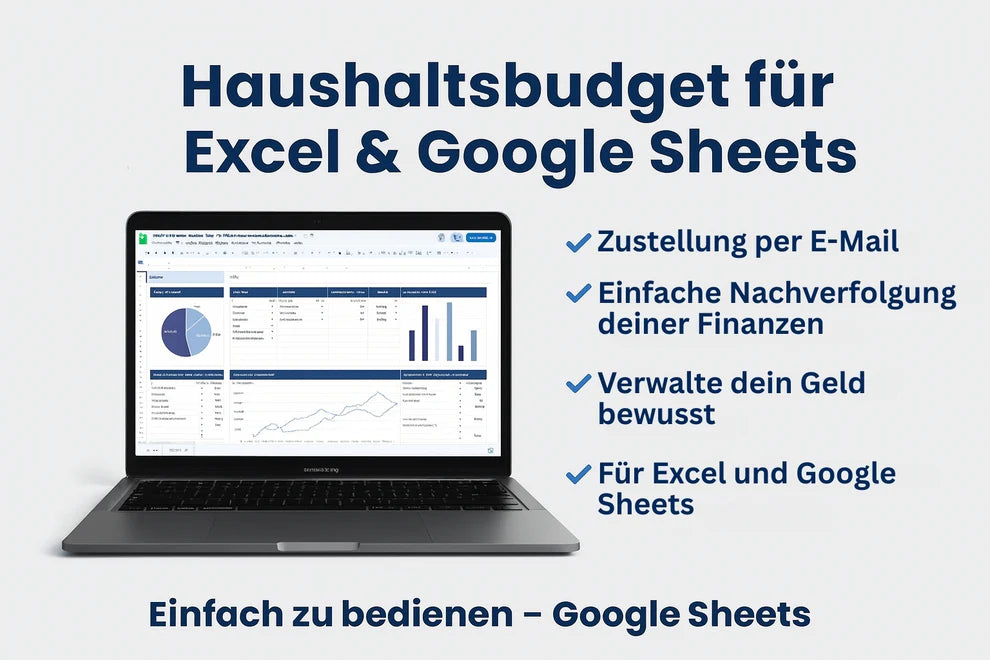 Haushaltsbudget für Excel & Google Sheets (alle Währungen)