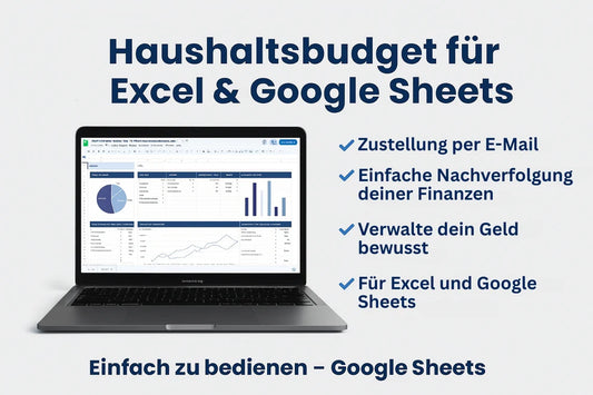 Haushaltsbudget für Excel & Google Sheets (alle Währungen)